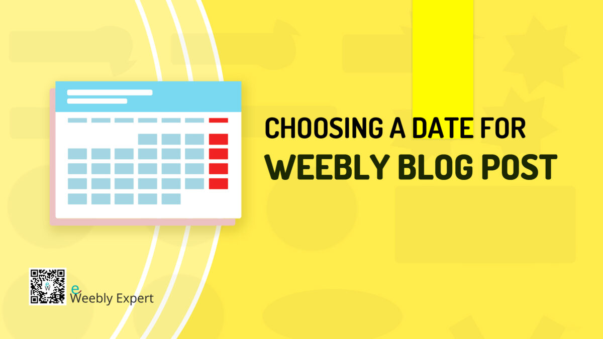 How to choose date to publish Weebly blog post